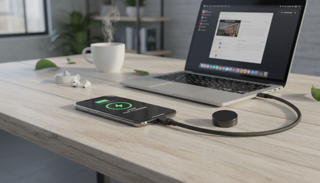 100W Magnetic USB-C Cable: Fast Charging for iPhone 15