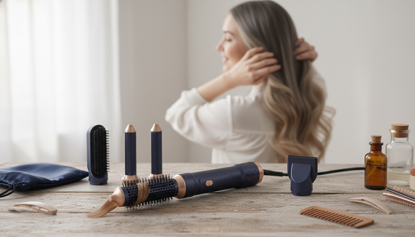6-in-1 Ionic Hair Dryer Brush & Curling Wand Guide