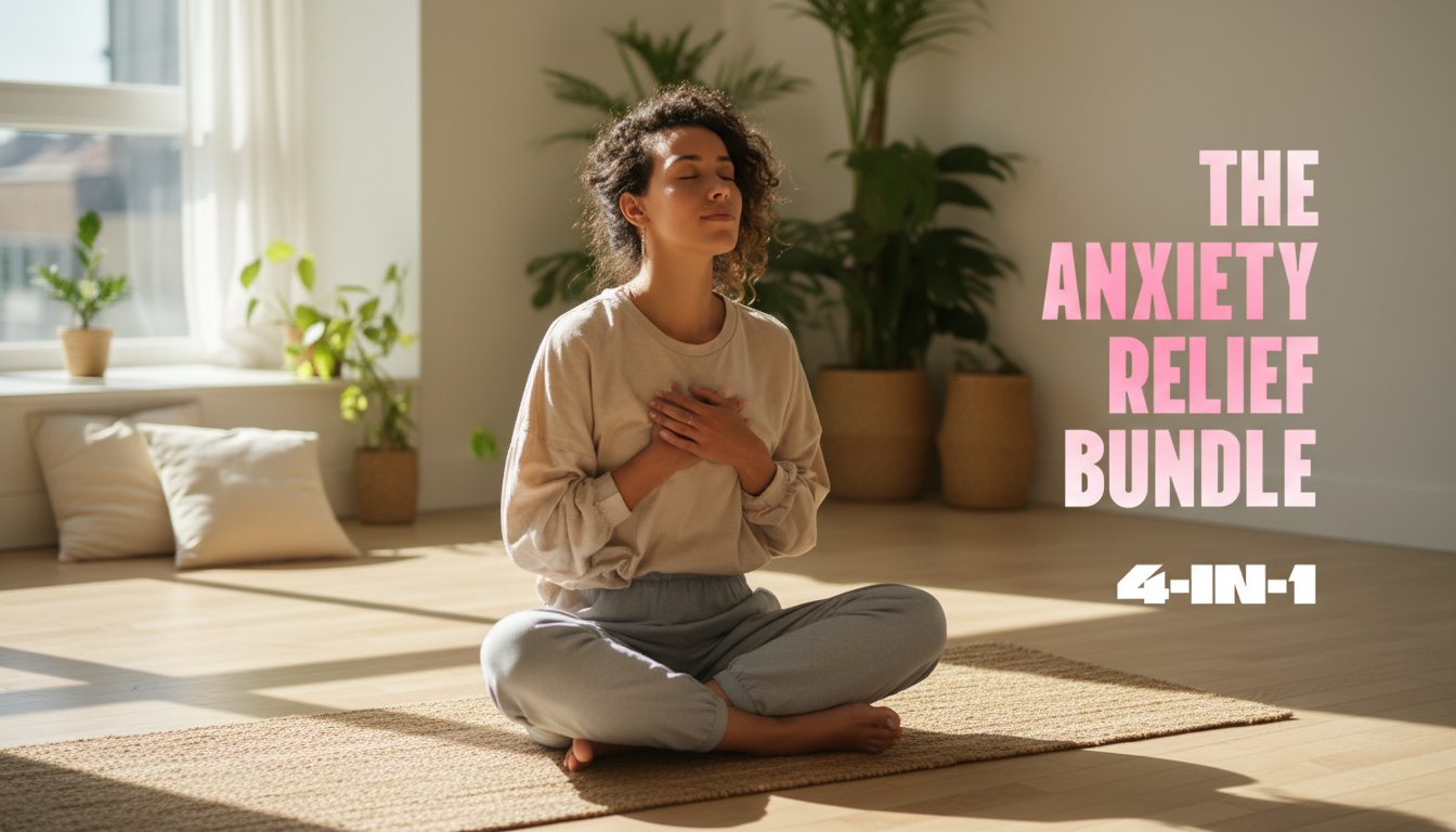 Anxiety Relief Bundle: Mindfulness, Prompts & Checklist