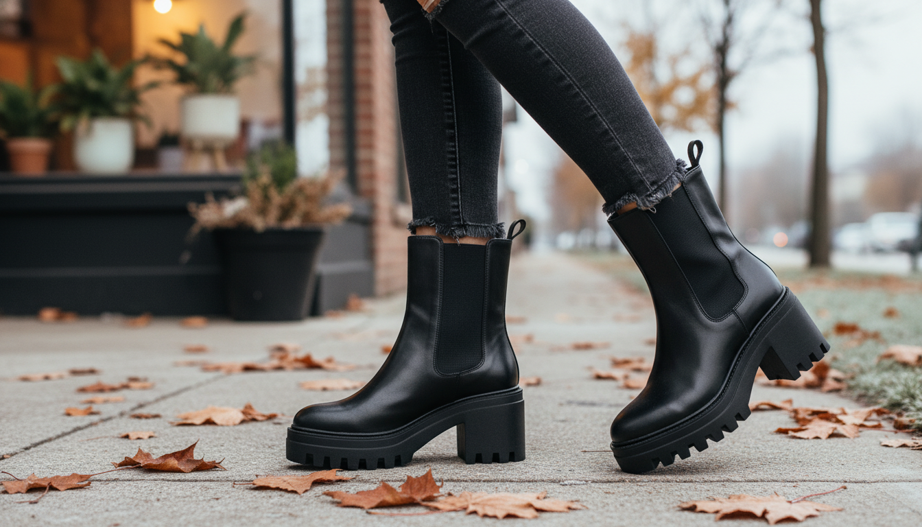 Calvin Klein Women’s Black Leather Boots: Cold-Weather Style