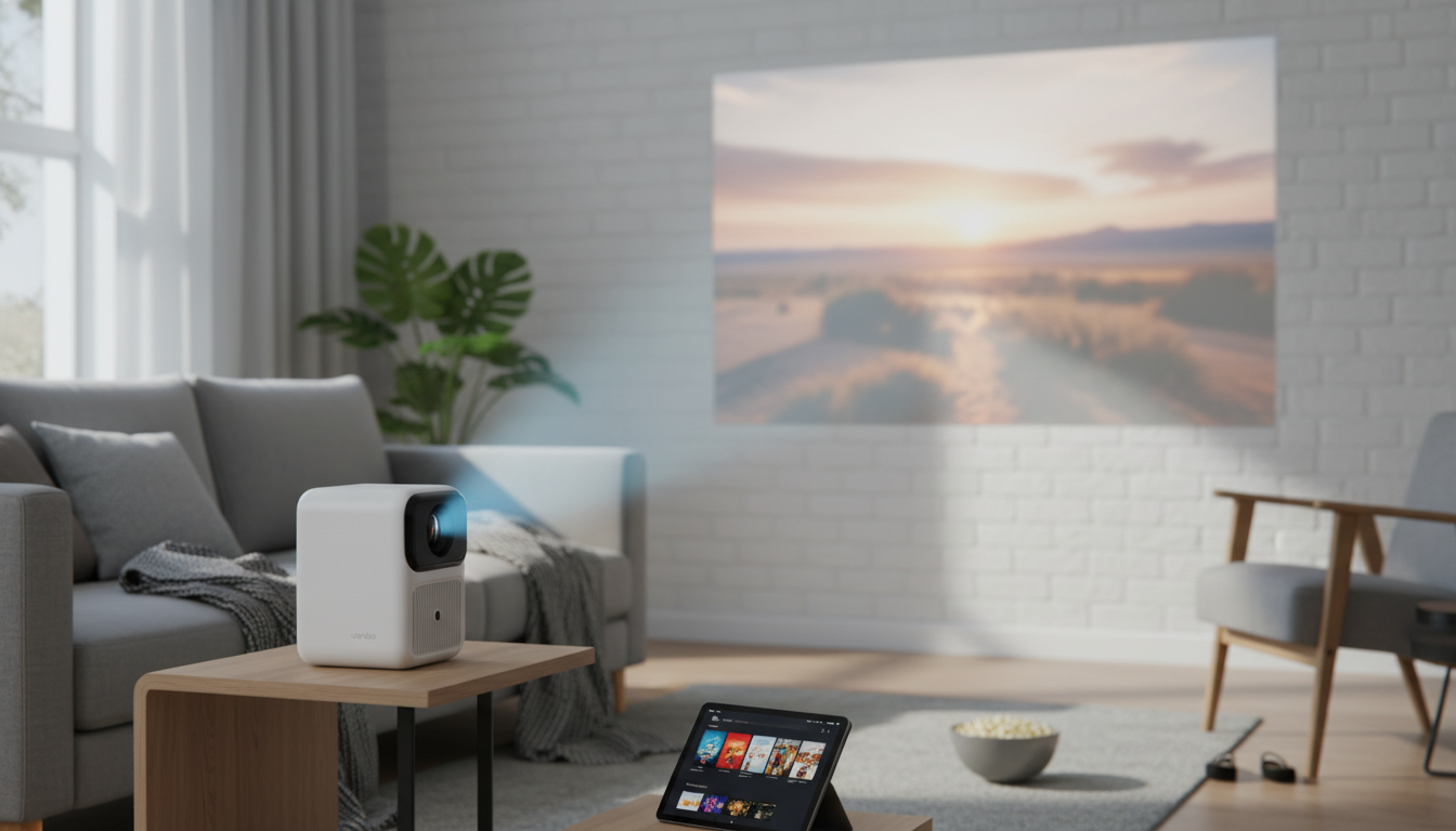 Mini Portable Projector: Auto Focus, Dual Wi‑Fi 6 & HiFi