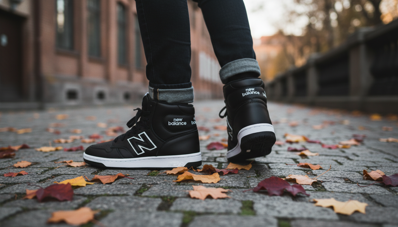 New Balance Women’s Black Leather Sneakers for Fall/Winter