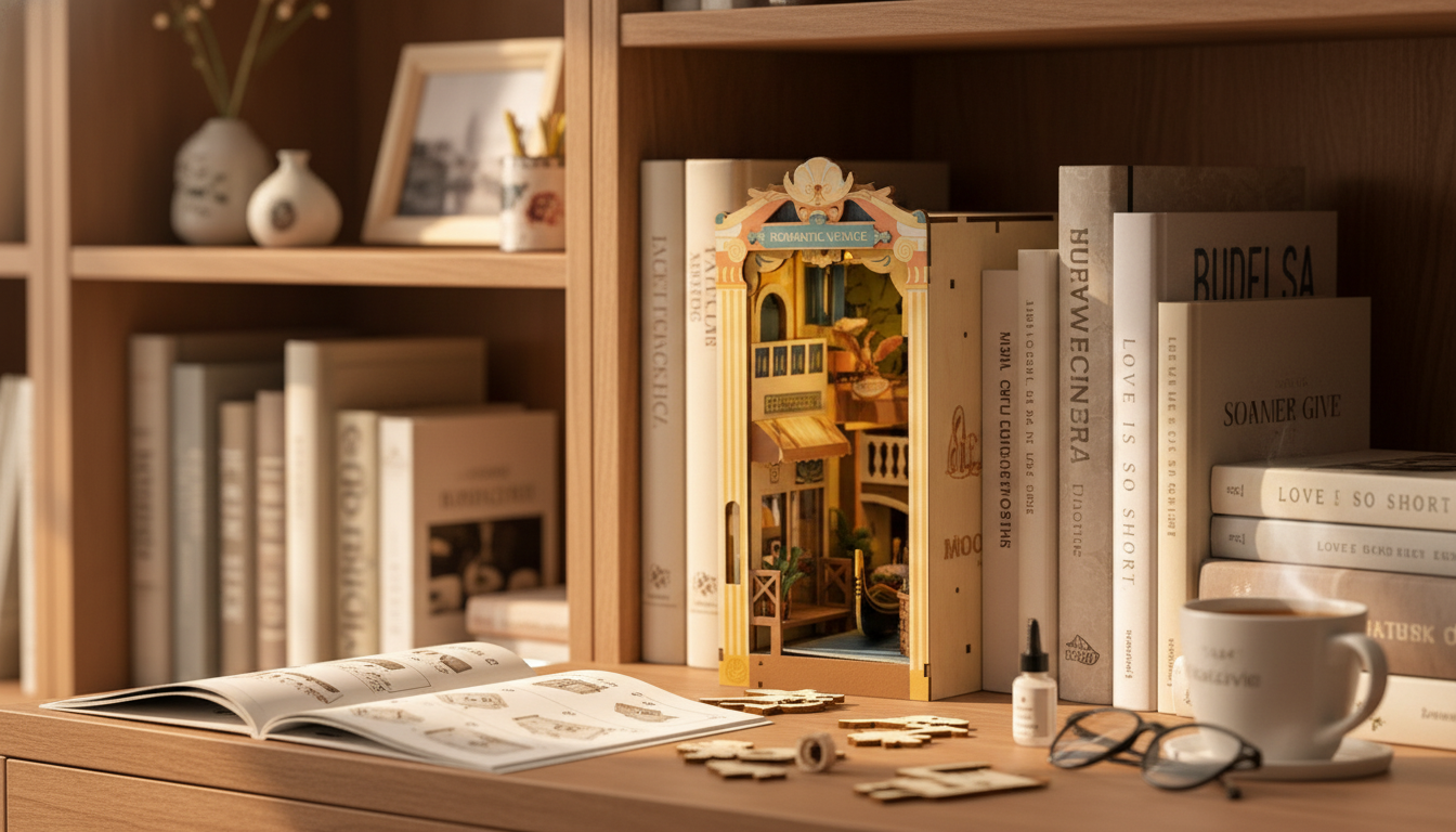 Romantic Venice Book Nook DIY: Cozy Shelf Insert