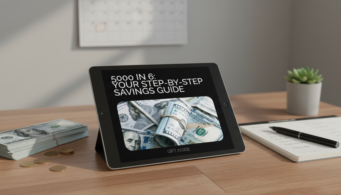 Save $5,000 in 6 Months: Weekly Plan & Checklist