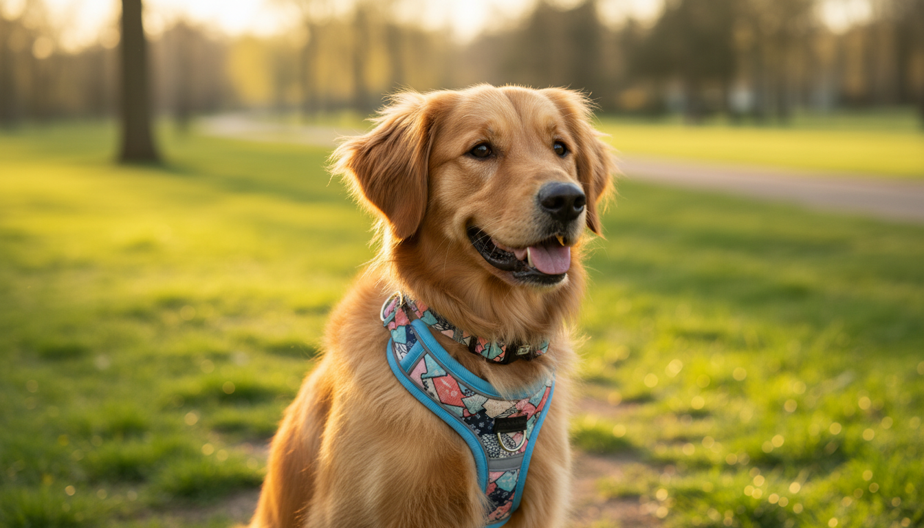 Wide, Breathable Dog Collar: Dual D-Rings + Reflective