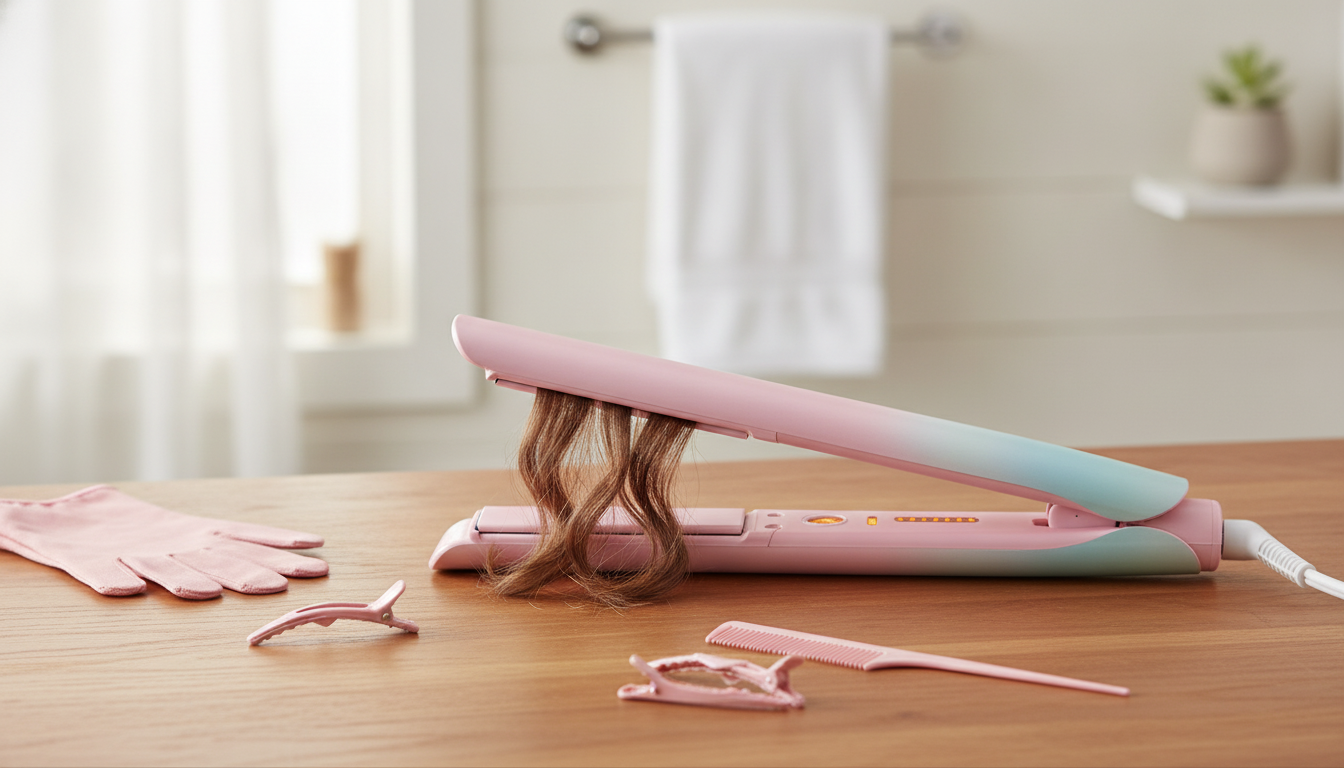 470°F Ceramic 2-in-1 Straightener Curler (Dual Voltage)