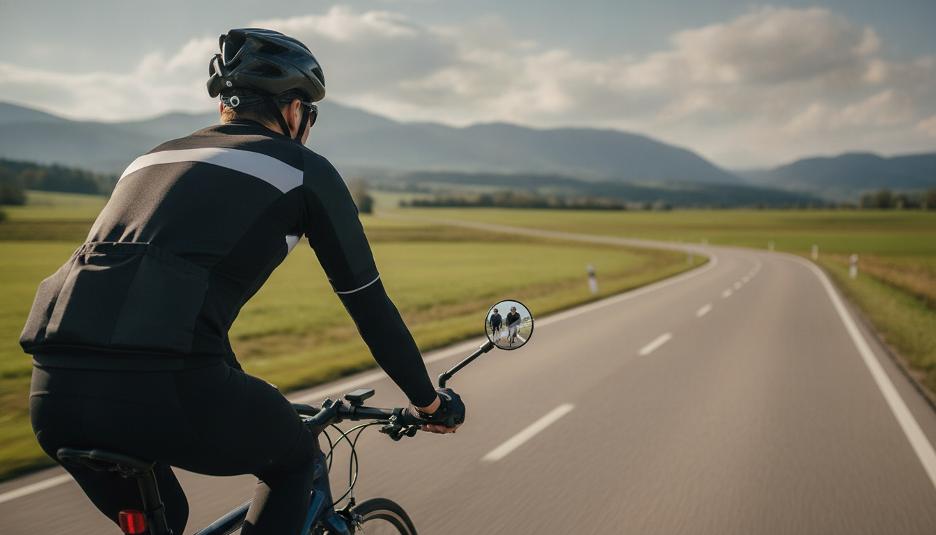 HD Rotating Bike Rearview Mirror: Clear Back View