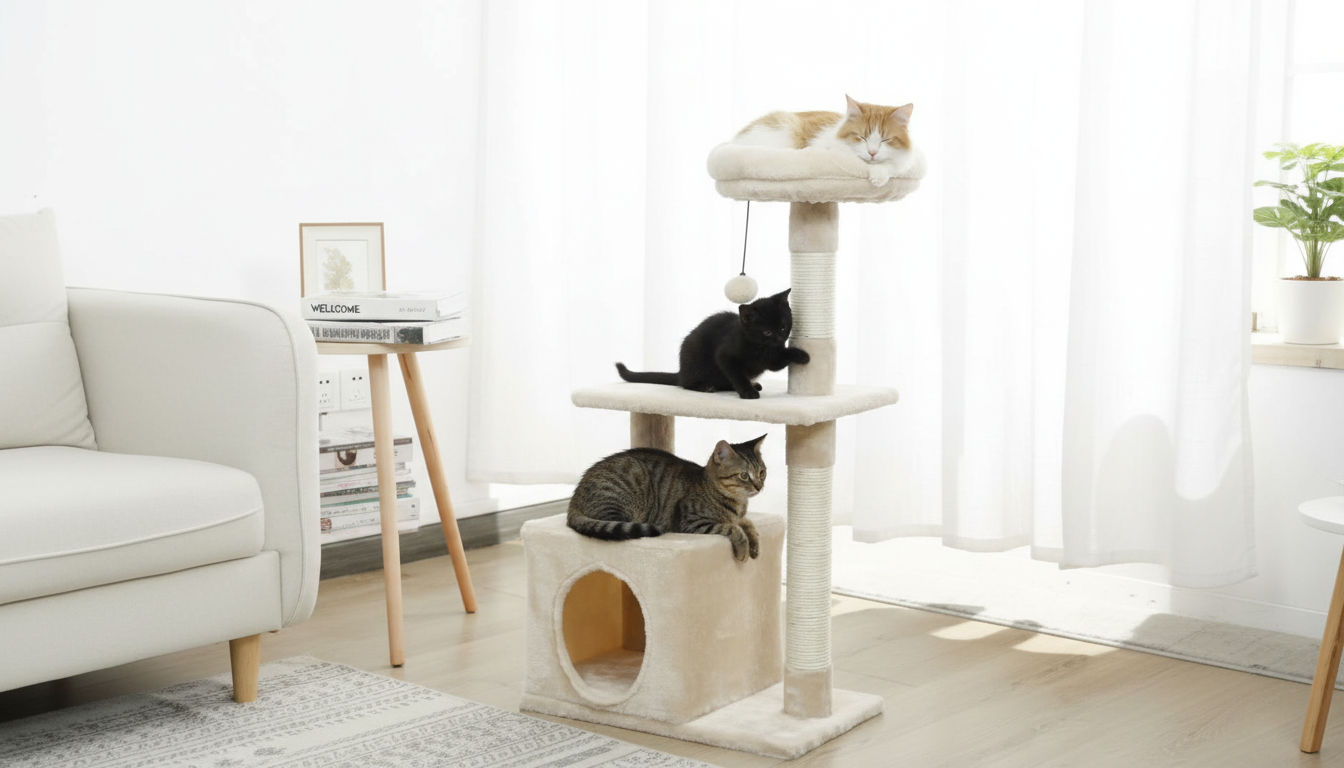 Cozy Cat Tree: Condo, Sisal Scratcher & Deep Hammock