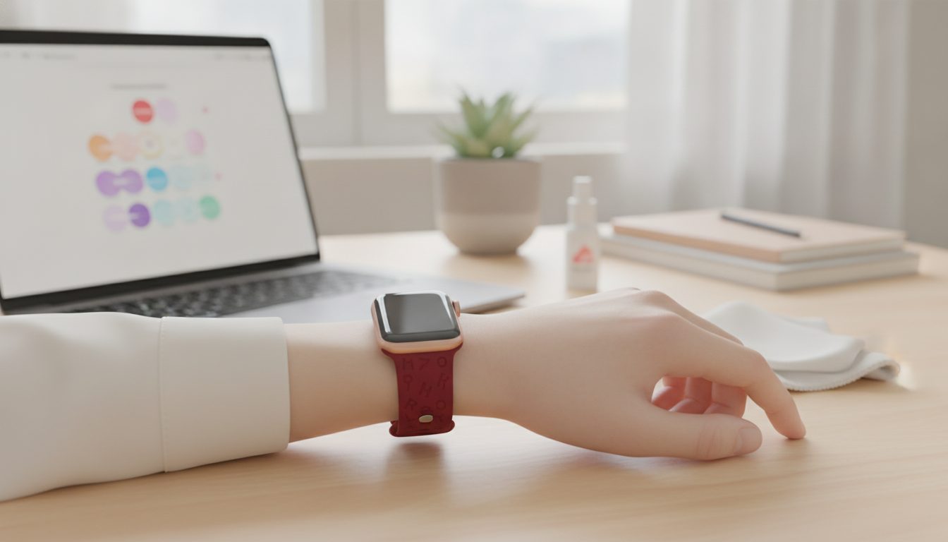 Engraved Letter Silicone Apple Watch Strap: Fit & Care