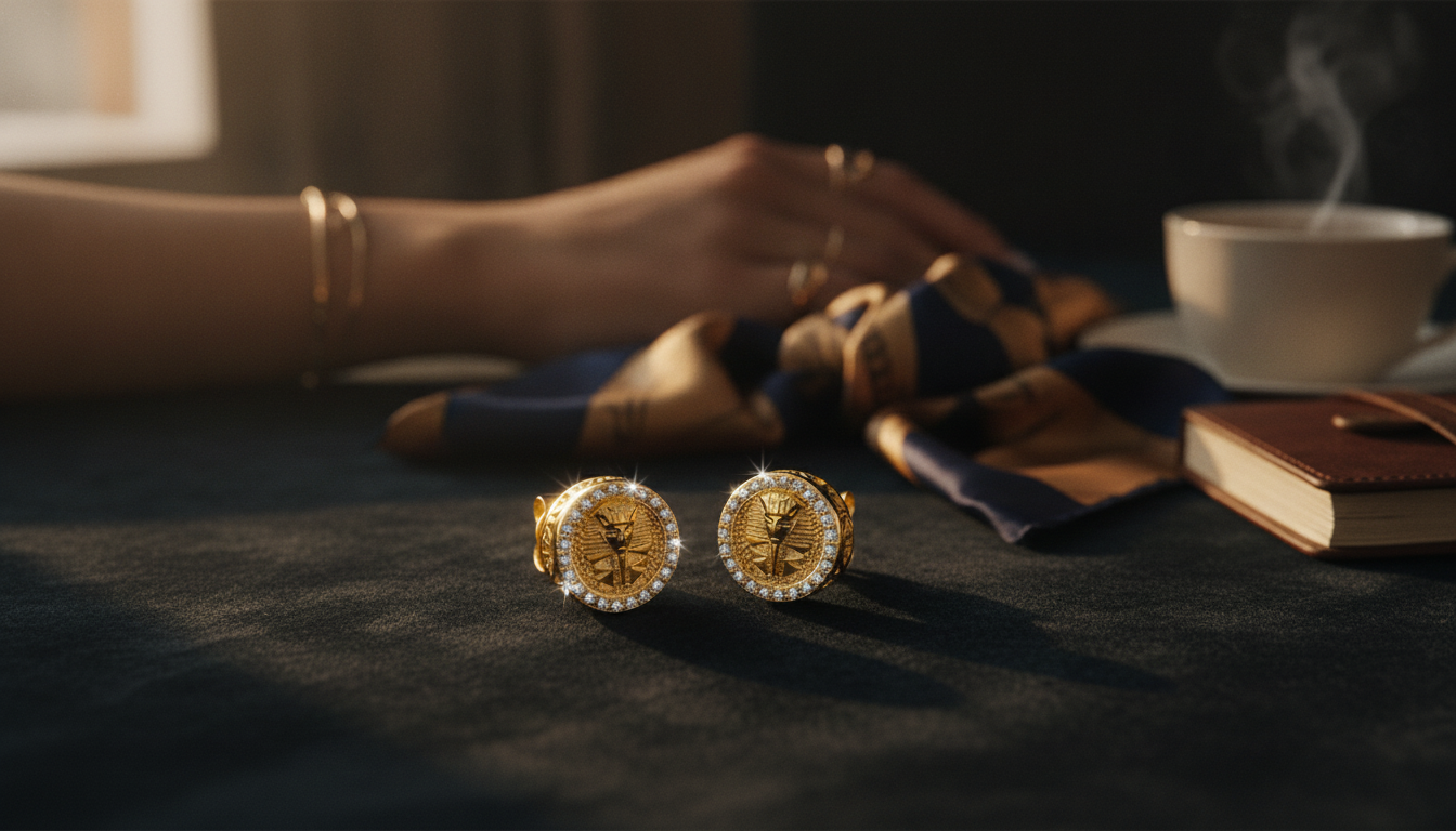 Pharaoh Moissanite Earrings: Regal Sparkle, Daily Wear