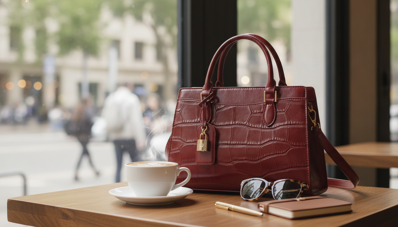 Structured Croc-Embossed Tote: Polished Everyday Style