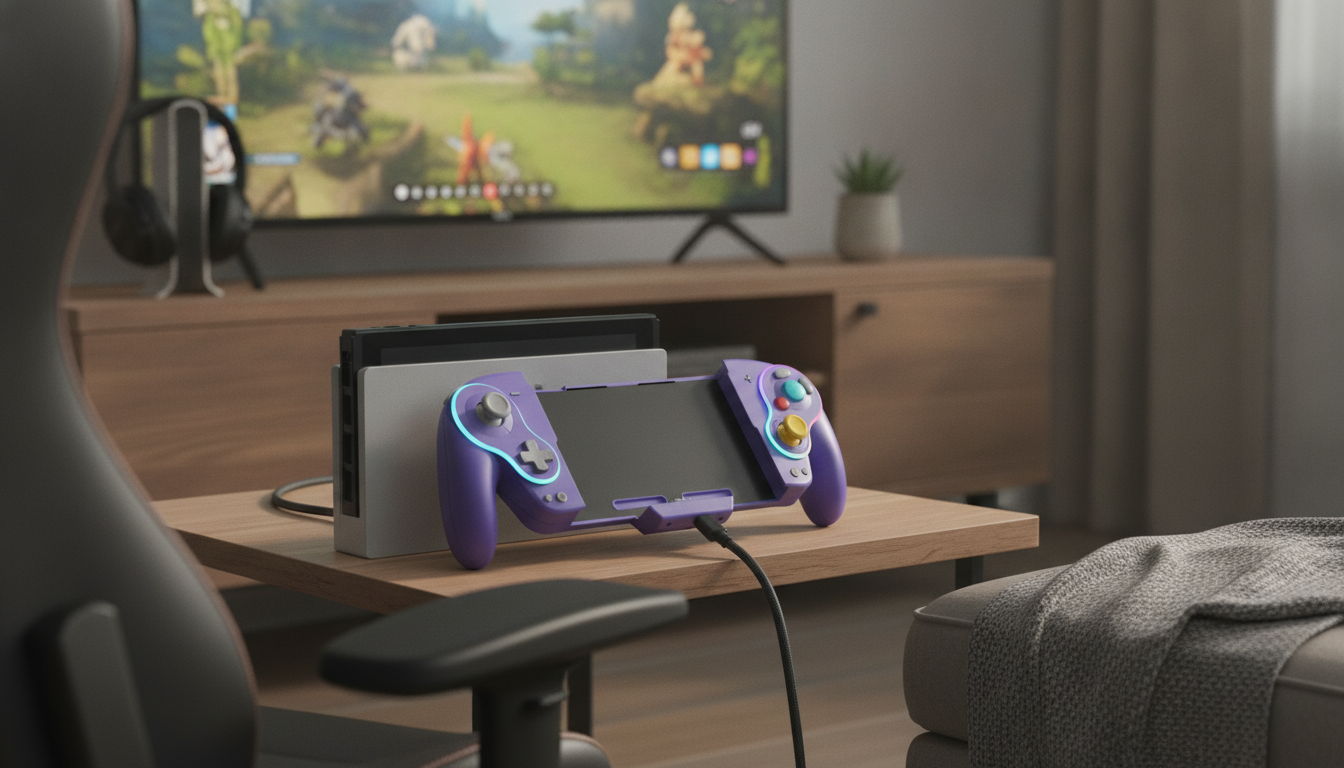 Wired RGB Gamepad for Switch OLED: Plug In & Play