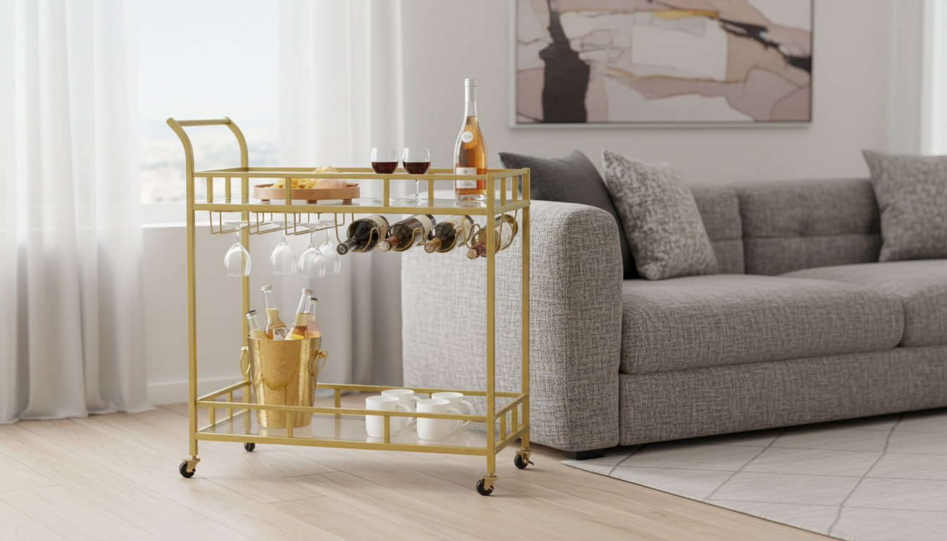 Why Bar Carts Have Wheels: Convenience, Safety & Space