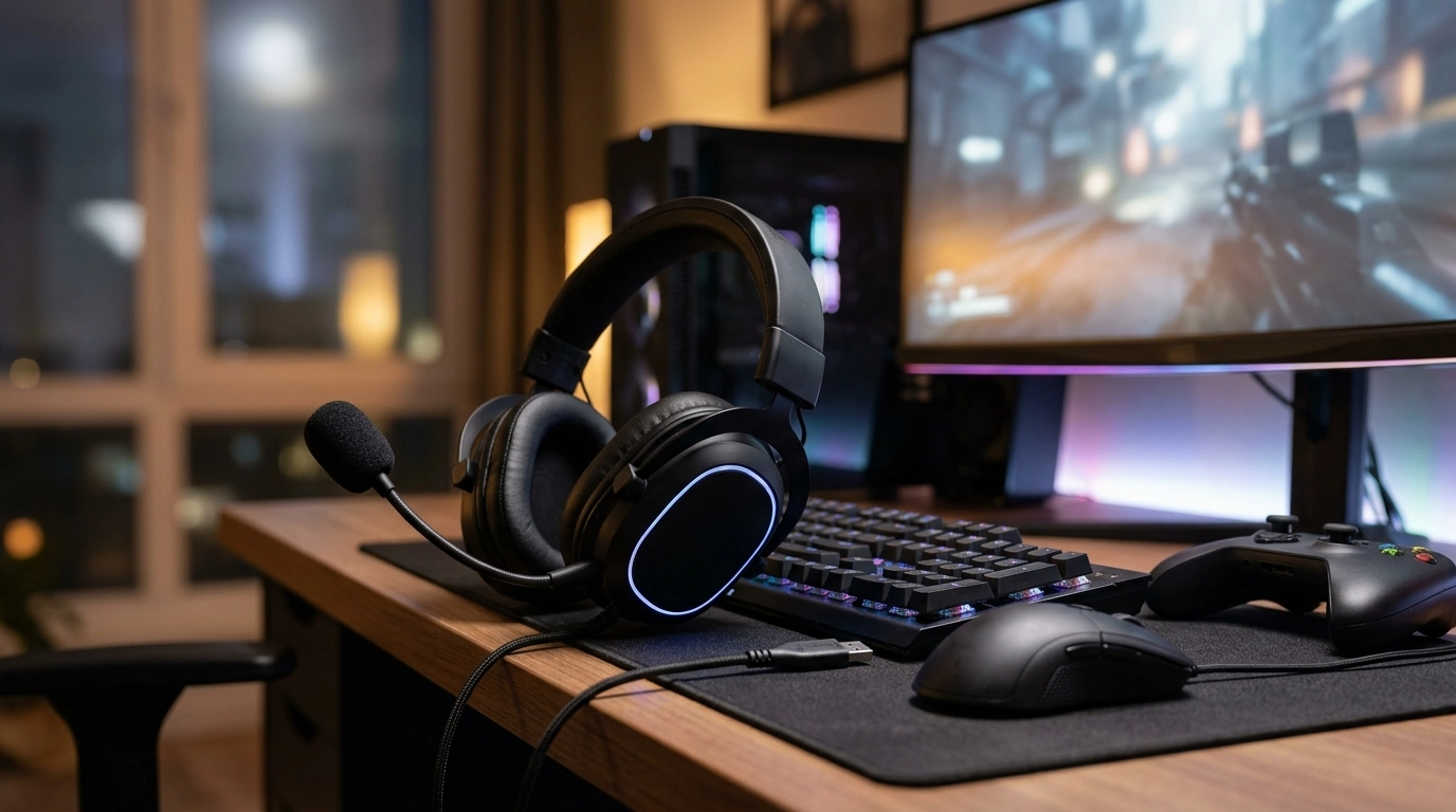 RGB Wired Gaming Headset: Clear Mic for PC & Consoles