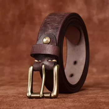 Cowhide Pin-Buckle Belt: Vintage Casual Men’s Style