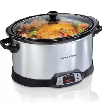 Programmable Slow Cooker: Countdown Timer, Easy Cleanup